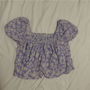 Juniors Puff Sleeves Baby Tee(cropped)